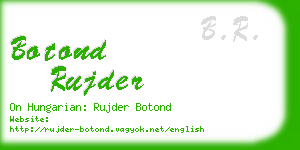 botond rujder business card